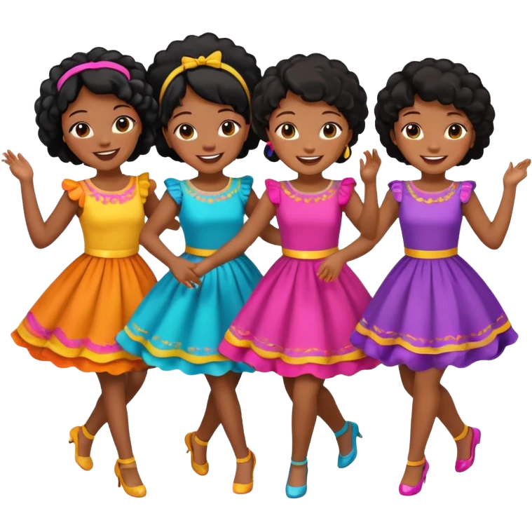 Variety Black girls dancing emoji