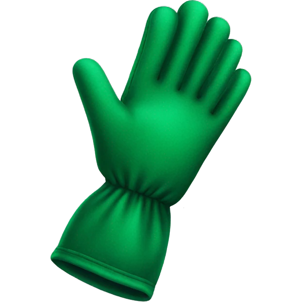 Green gloves for winter emoji