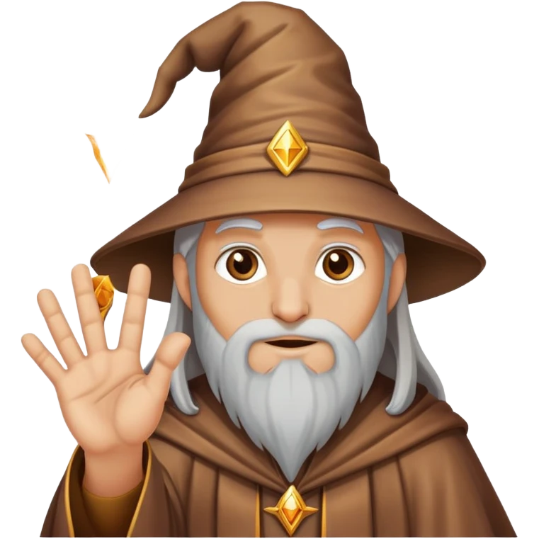 wizard holding up five fingers emoji