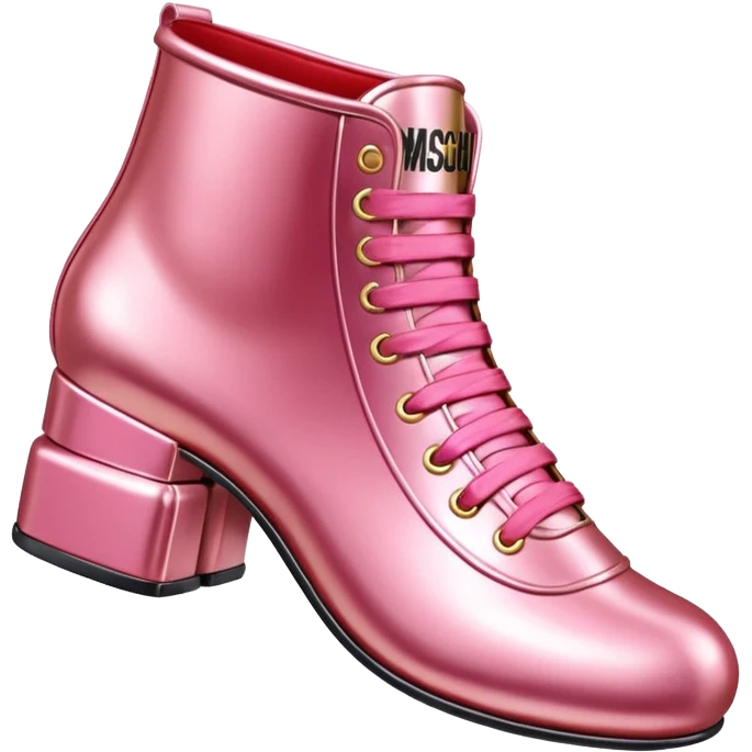 Moschino style spam can shoe sculpture  emoji