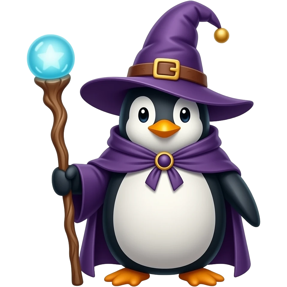 Penguin Wizard emoji