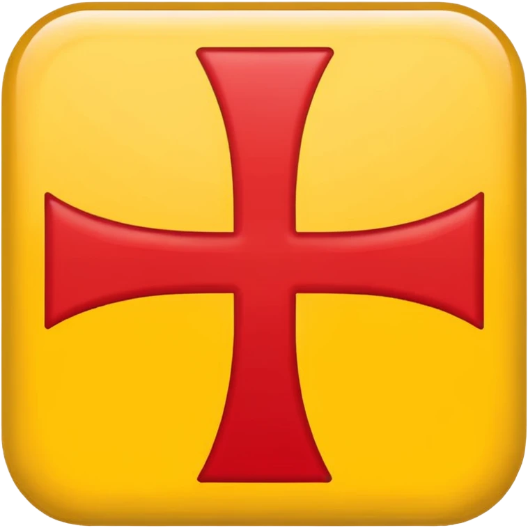 Flag red background yellow cross emoji