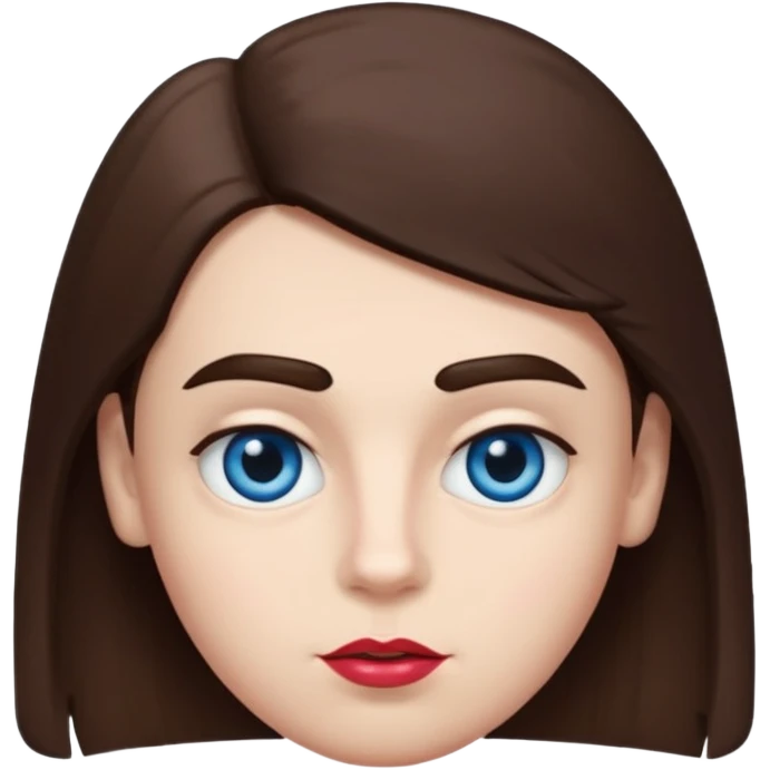 make a white American boy with blue eyes long eyelashes huge huge head in the shape of a triangle  a bit of a unibrow wanna be fluffy hair but is straight and tiny Bodie brown hair  and uglier and lipstick emoji