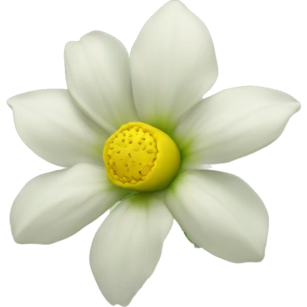 Yellow flower with green sepals inside  emoji