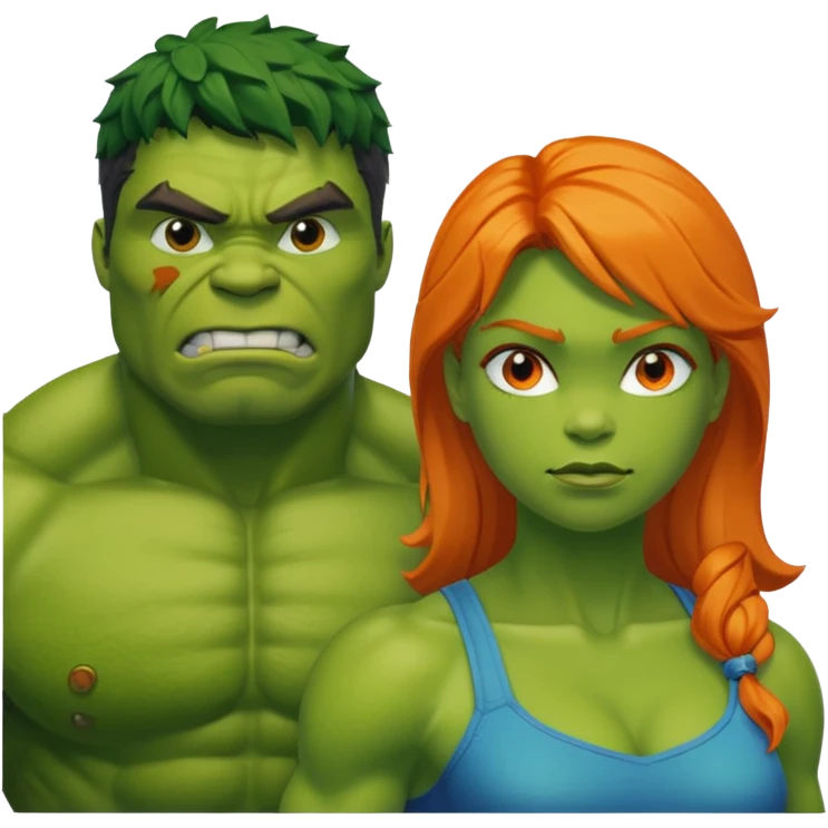 hulk  e fiona emoji