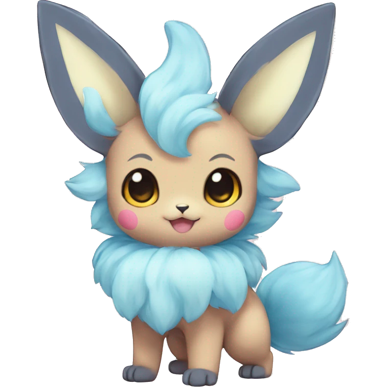 Kawaii Pastel Eeveelution-Cute-Pokémon-fusion full body emoji