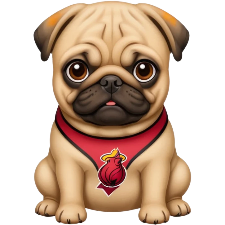 miami heat logo pug dog emoji
