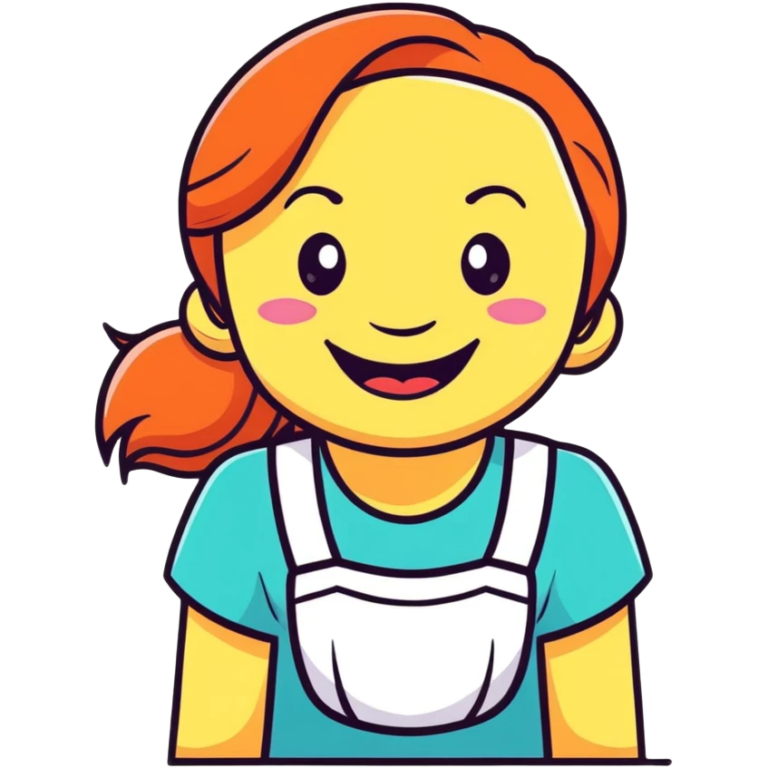 beautiful girl with bright smile laughing emoji