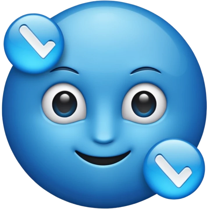 Blue  tick emoji emoji