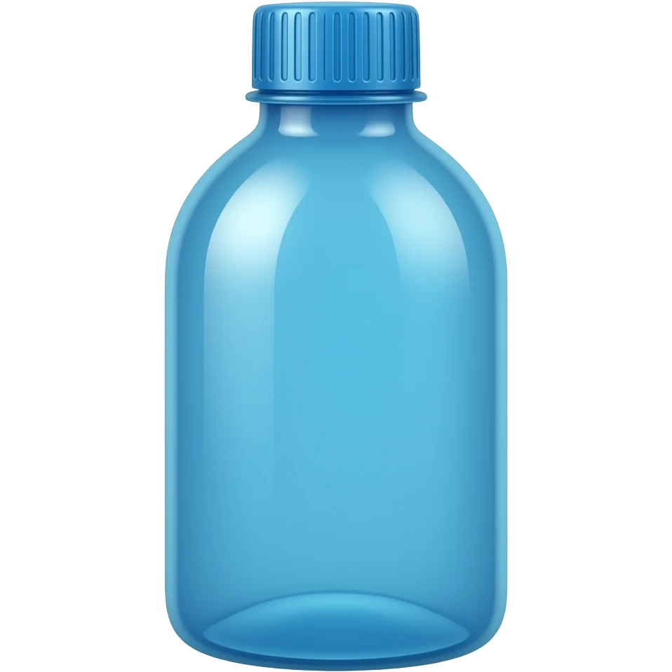 Long Blue Plastic Cap Bottle emoji