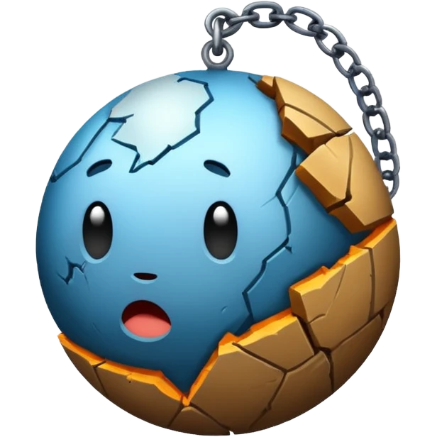 The world that has a wrecking ball through it⚽️  emoji