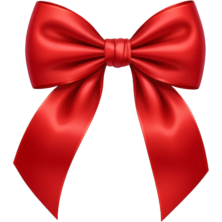 Élégant red bow emoji