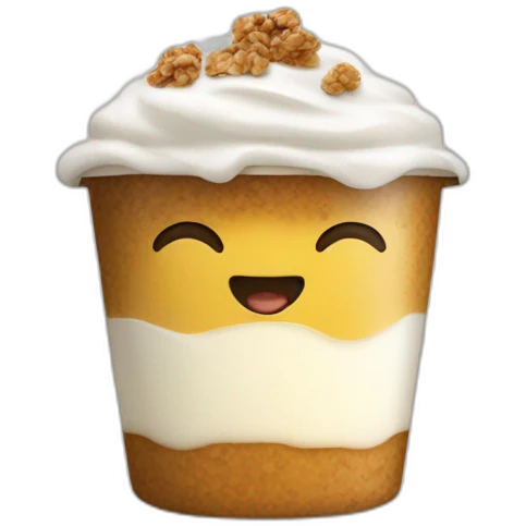 yogur con granola emoji