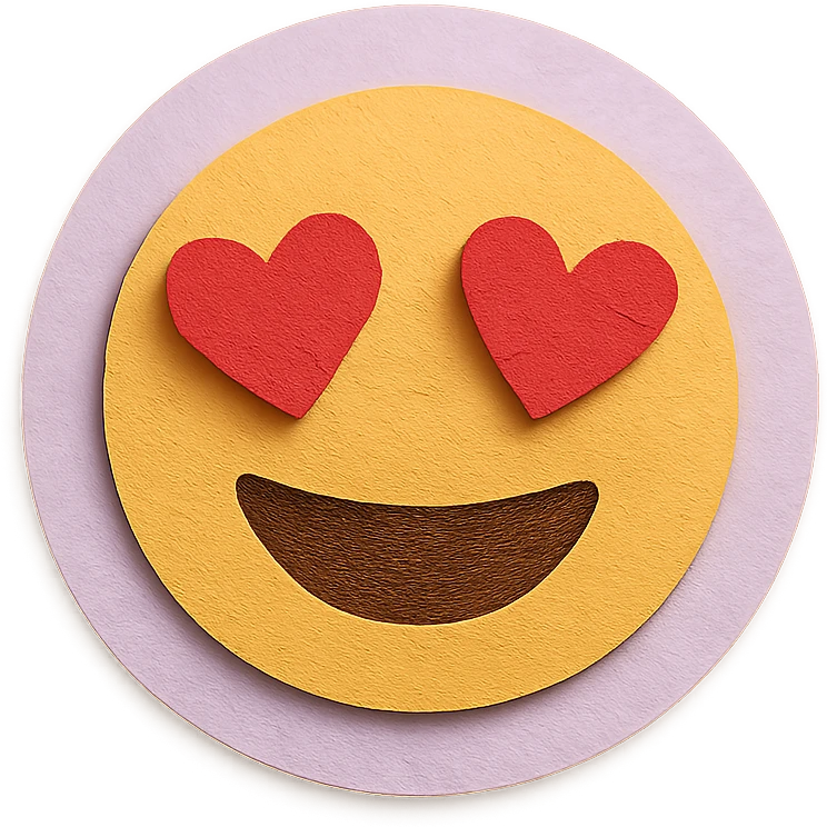 soft pastel soft circle frame with subtle shadow emoji