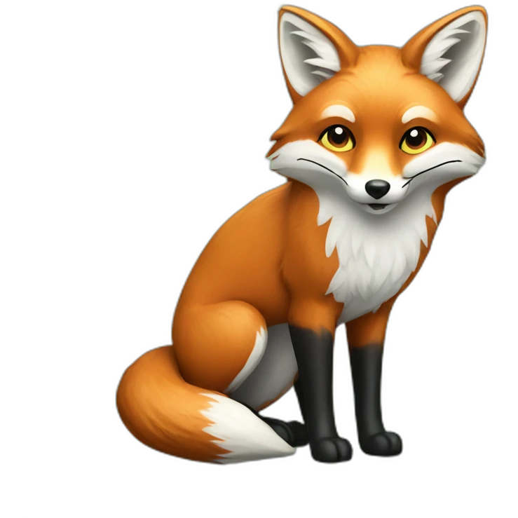 fox with dollars emoji
