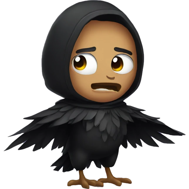 raven in an evil costume emoji