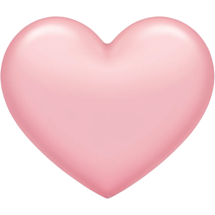 Light baby pink heart with no face emoji