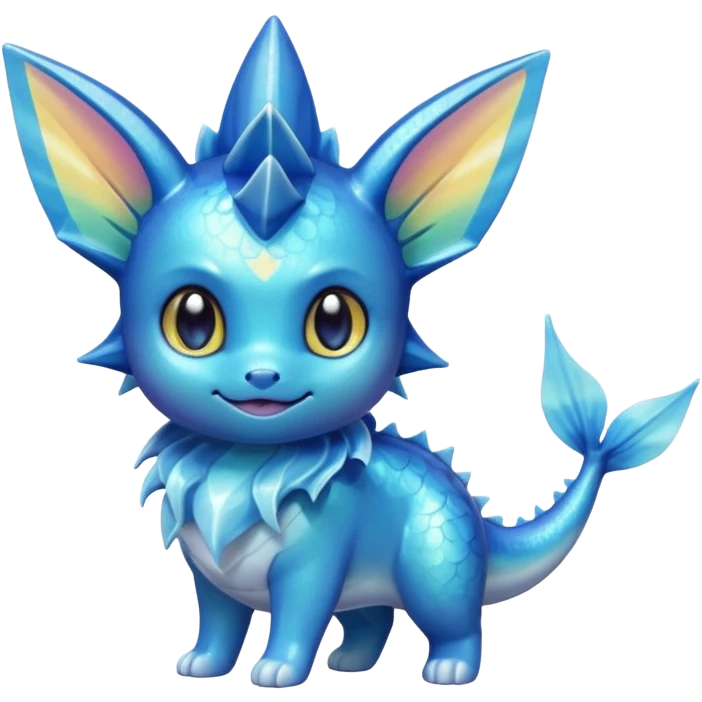 metallic-gradient Vaporeon emoji