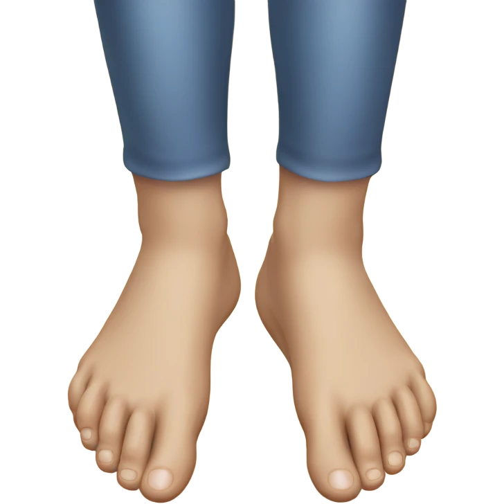 Realistic human feet shiny emoji