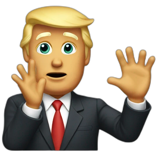 Donald trump waving emoji