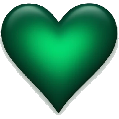 Dark green heart  emoji