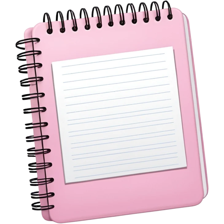 Faça emoji de um planner organizado no notebook rosa  emoji