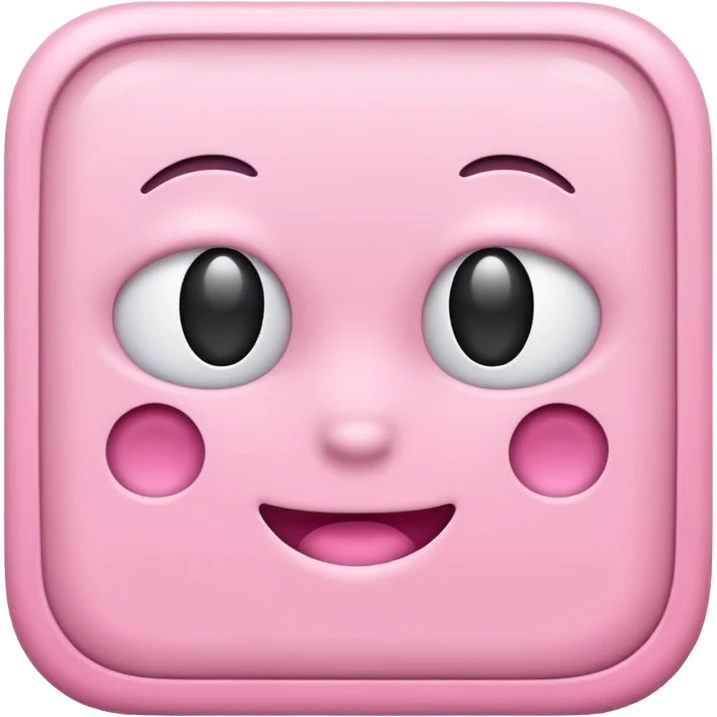 simple girly pink square emoji