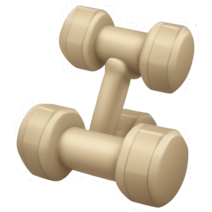 beige set of dumbbells emoji