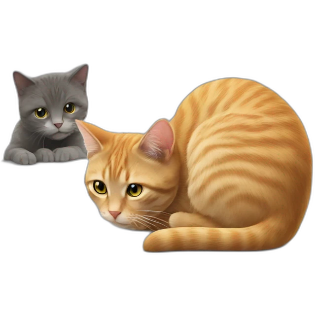 Cat watching computer mouse hole emoji