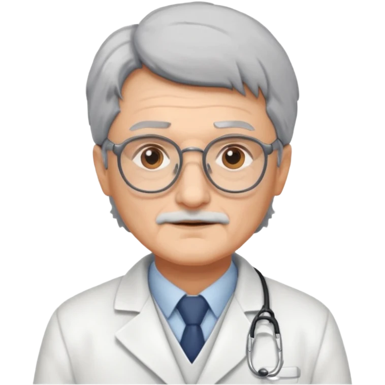 a old doctor wearing glasses emoji