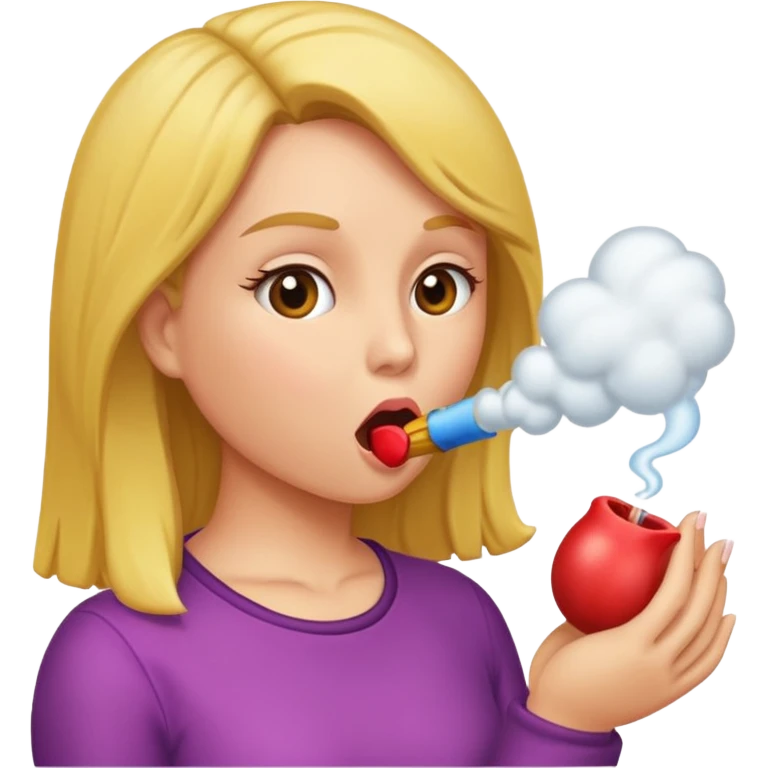 woman blowing cock emoji