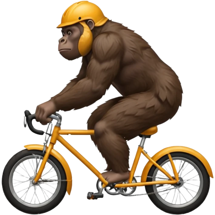 Gorilla riding a bike emoji