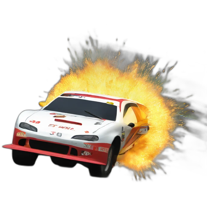 racecar exploding emoji
