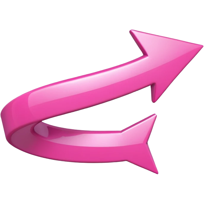 Pink curved go back arrow emoji