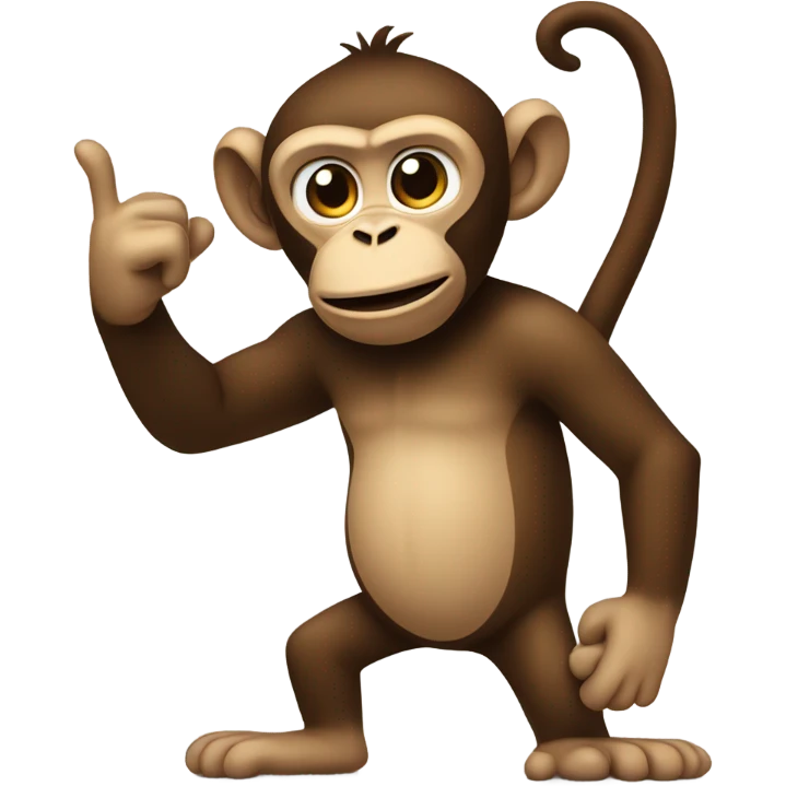 Monkey holding middle finger emoji
