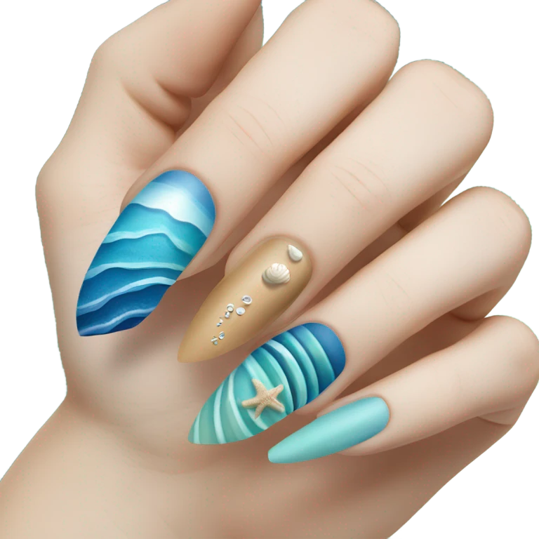 Sea manicure emoji