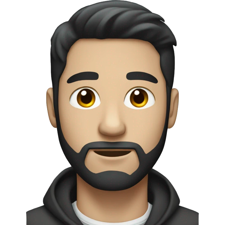 white man with macbook with black hair and light skin emoji