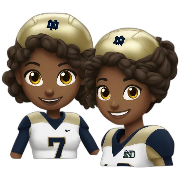 3 girls notre dame football emoji