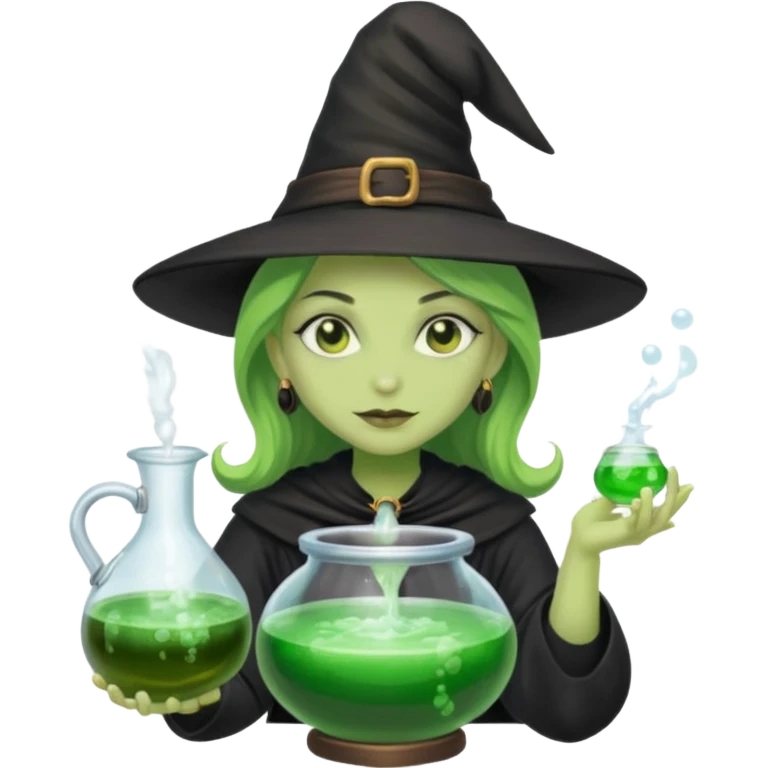 green witch cooking potion emoji