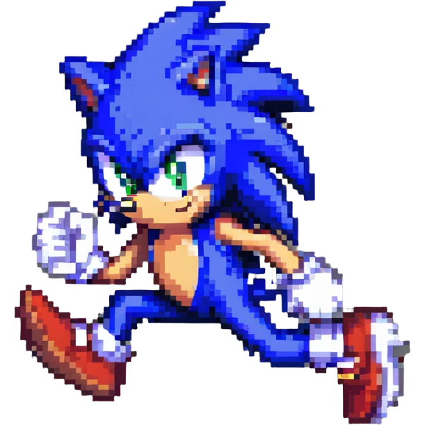 Sonic running emoji