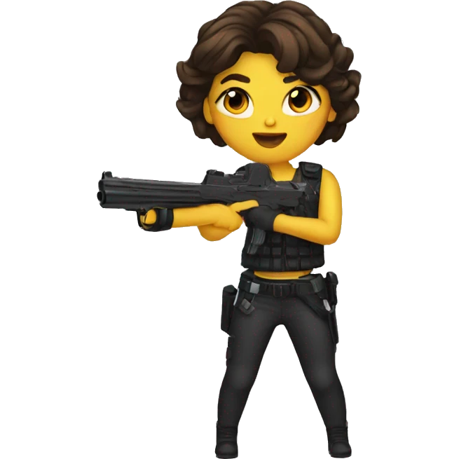 jess with gun emoji