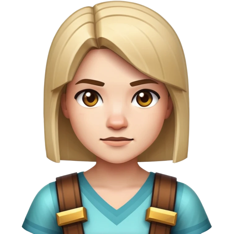female Minecraft character emoji