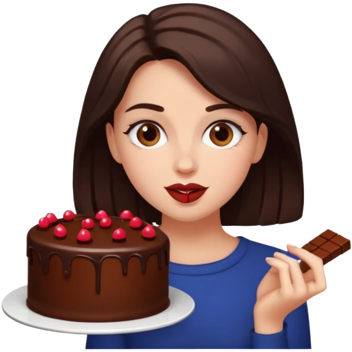 Nicole comiendo caca emoji