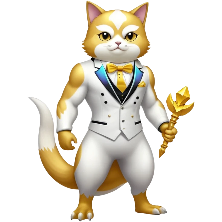 Transcendent celestial infinity cosmic galactic energy Mega neon unicorn dragon hydra hyper rare golden penguin Golden Divine god angel Omni Black and white Super muscular Buff sigma Gigachad cat full body tuxedo colored  emoji