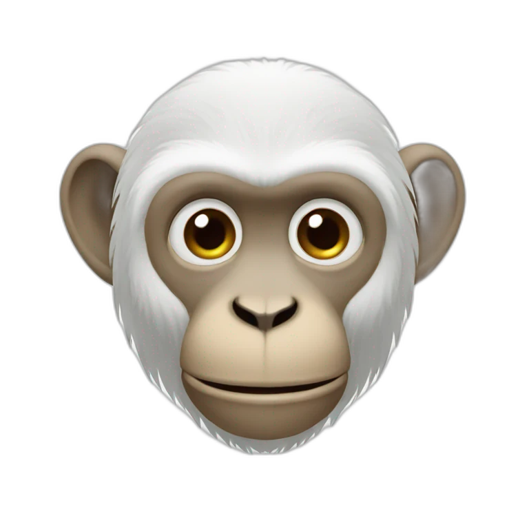 a white monkey emoji