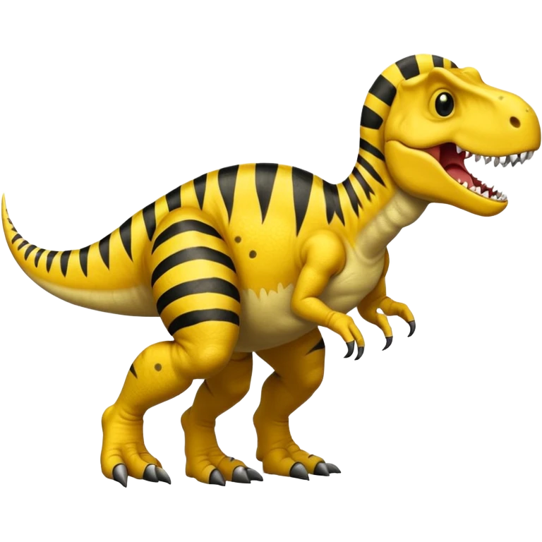 Dinosaurio amarillo con rayas negras emoji