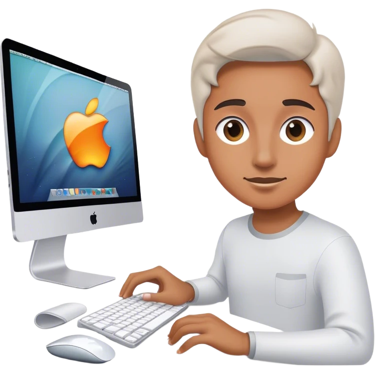 ￼ iMac and magic keyboard and magic mouse emoji