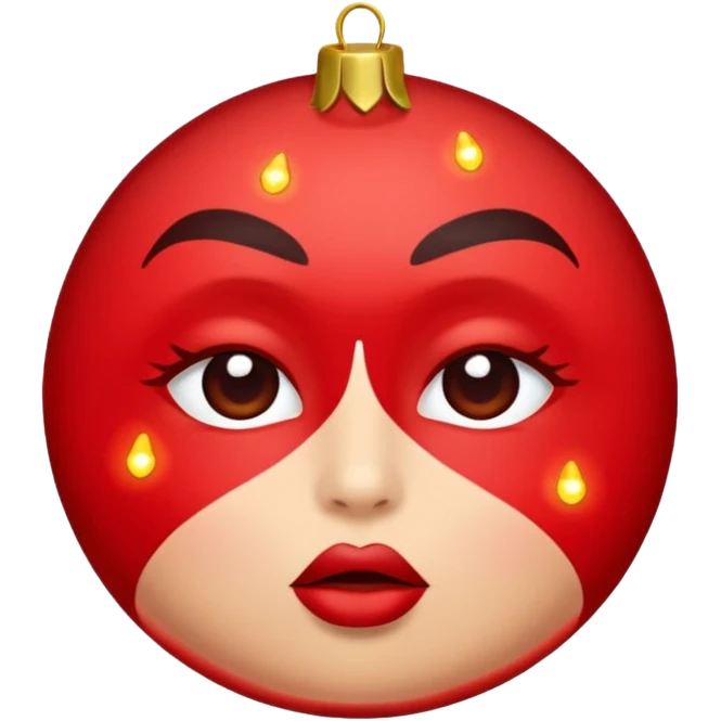 kiss mark with christmas vibes emoji