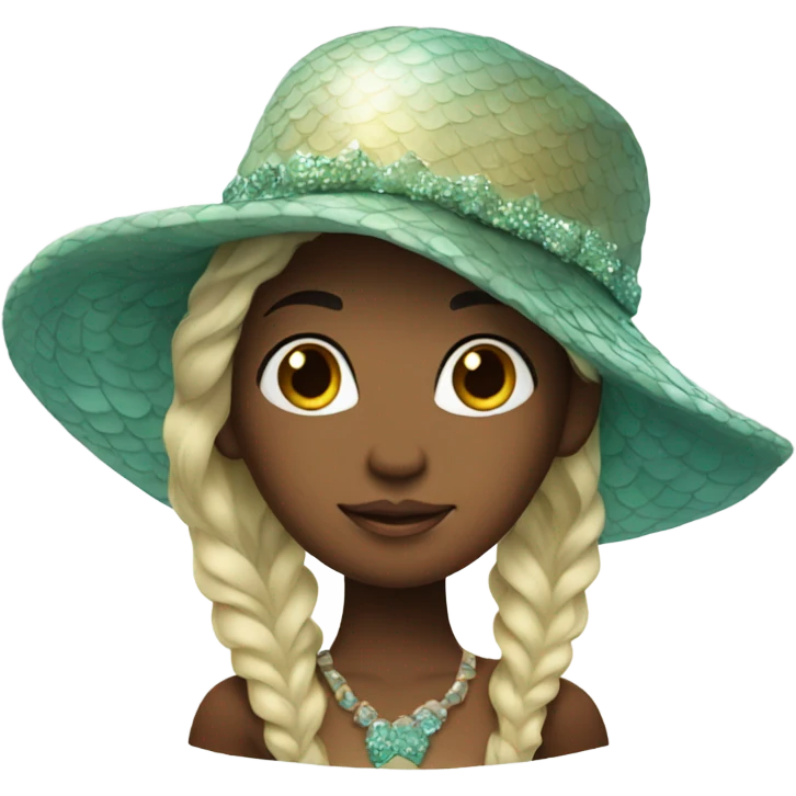 A mermaid with a hat emoji