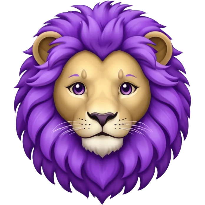glitter purple and cian lion emoji